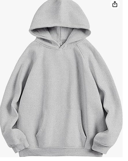 Solid Color Long Sleeved Sweatshirt Hoodie For Women