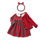 Girls Checked Dress Set