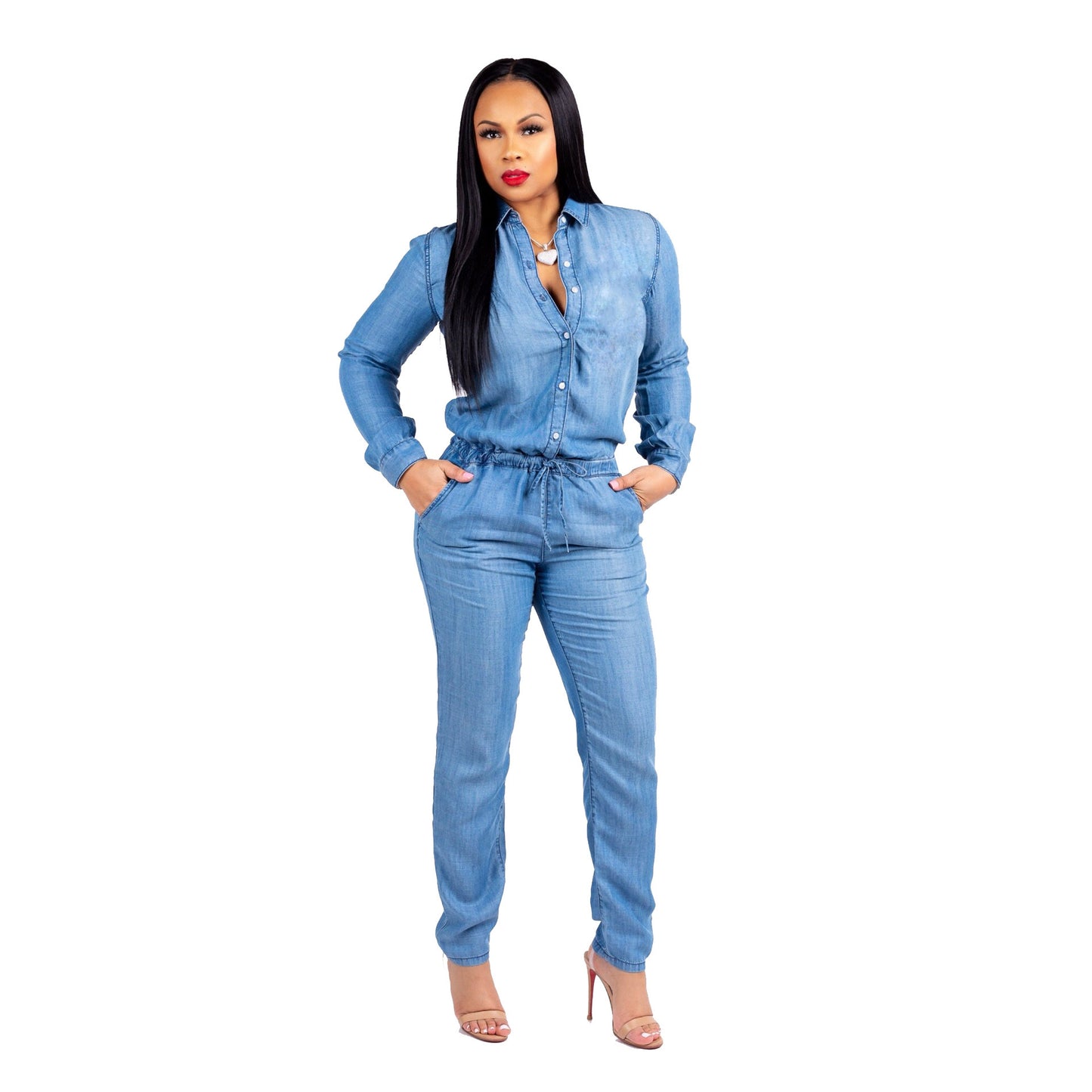 Women's Drawstring Jumpsuit
