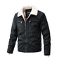 Suede Fabric Berber Fleece Zipper Jacket For Men
