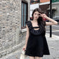 Women's French Retro Ruffle Dress