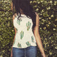 Women's Cactus Print T Shirt
