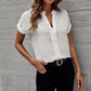 Women's V-neck Short Sleeved Shirt