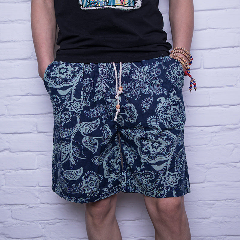 Linen Printed Summer Shorts