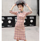 Retro Plaid Cheongsam Skirt