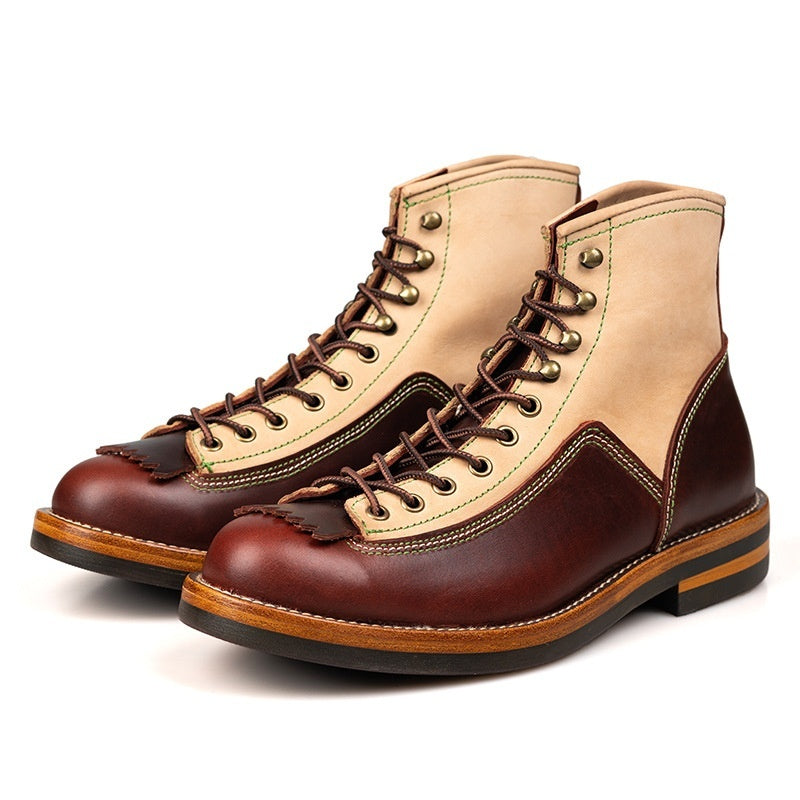 Men's Retro Cowhide Boots
