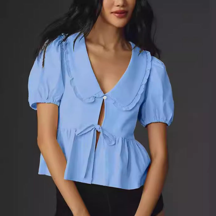 Ladies Peter Pan Collared Top