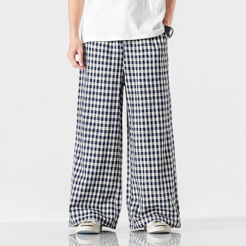 Cotton & Linen Blend Baggy Pants