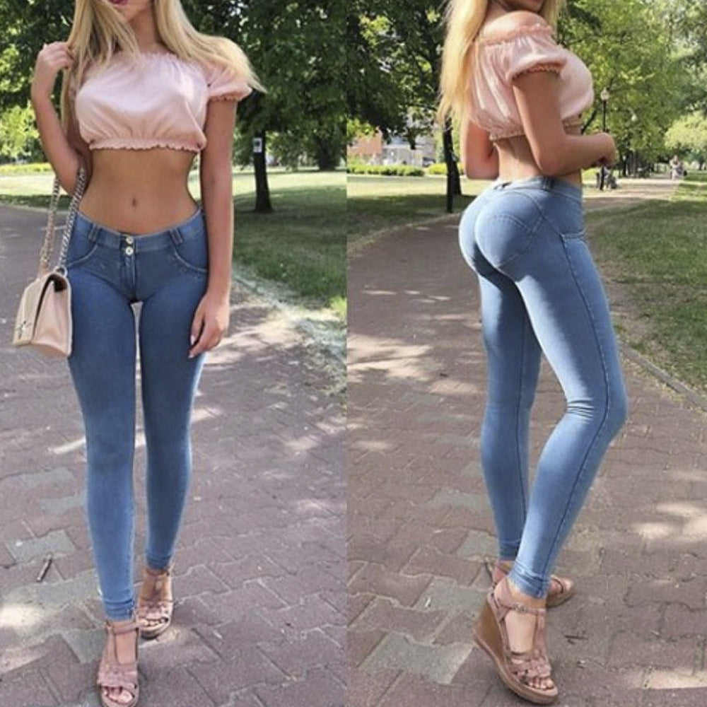 Mid-Waist Stretch Pants