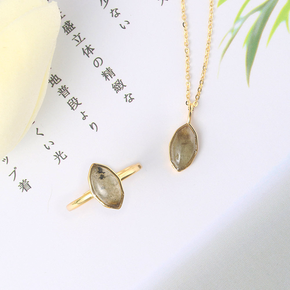 Natural African Labradorite Ring