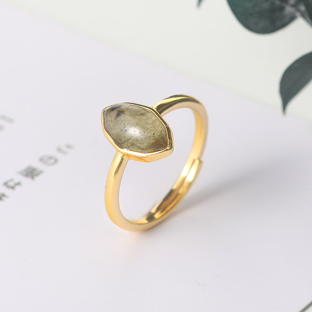 Natural African Labradorite Ring