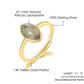Natural African Labradorite Ring