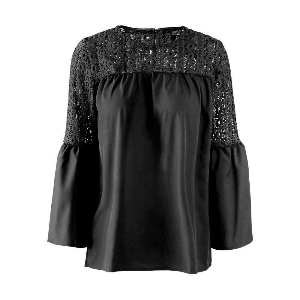 Women's Round Neck Lace Blouse