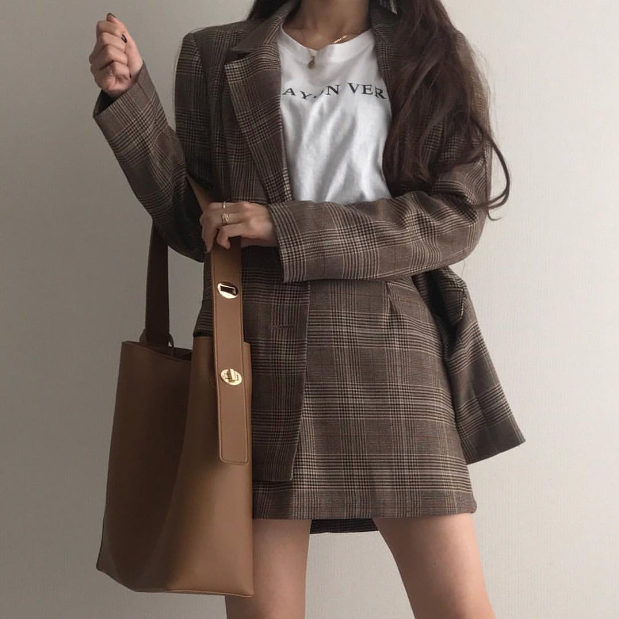 Ladies One-Shoulder Bucket Bag