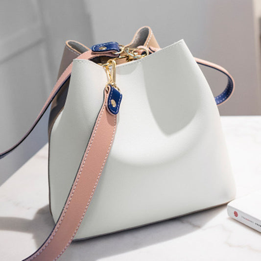 Wide Strap Bucket Bag