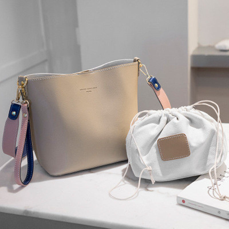 Wide Strap Bucket Bag