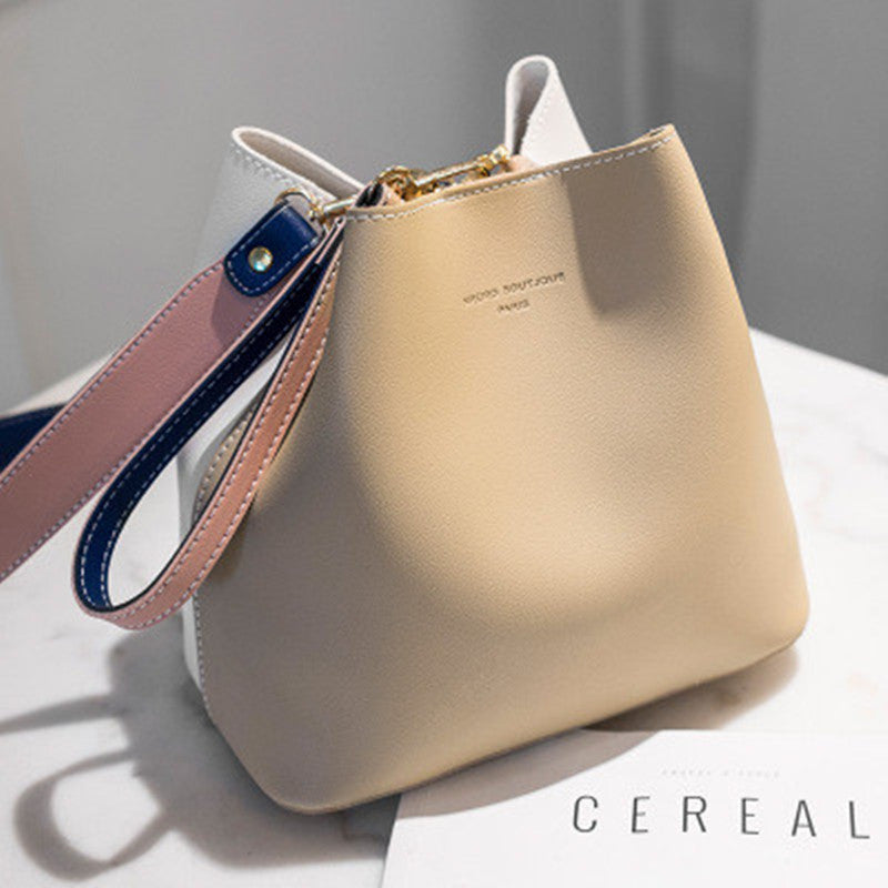 Wide Strap Bucket Bag