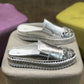 Women Rhinestone Silver Flats