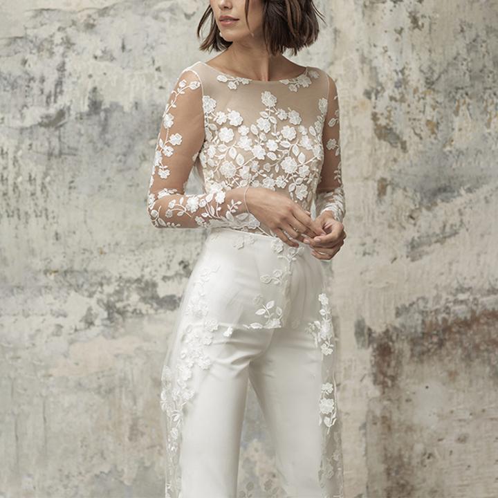 Ladies White Lace Jumpsuit