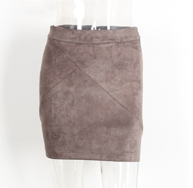 Ladies Leather Bodycon Short Skirt