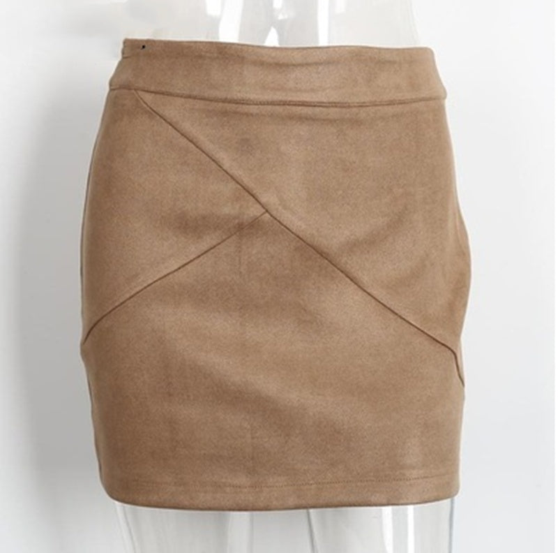 Ladies Leather Bodycon Short Skirt