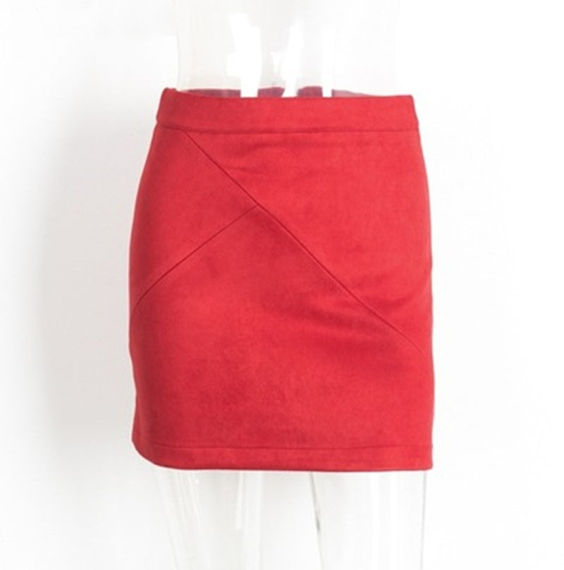 Ladies Leather Bodycon Short Skirt