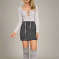 Ladies Leather Bodycon Short Skirt