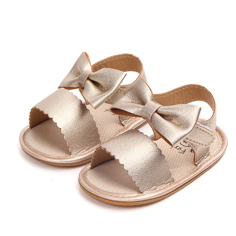 Toddler Leather Bow Sandals