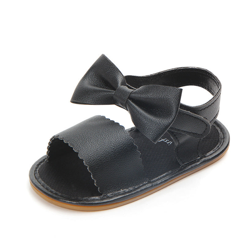 Toddler Leather Bow Sandals