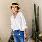 French White Cotton Blouse