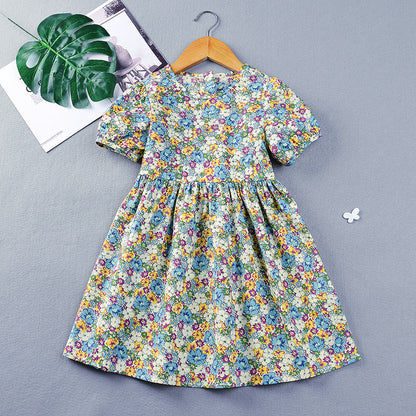 Girl's Cotton Floral Dress