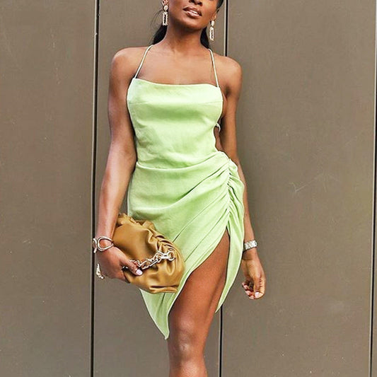 Women's Sexy Sling Irregular Dress