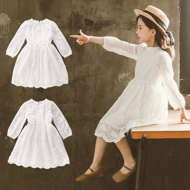 Girl's White Dress