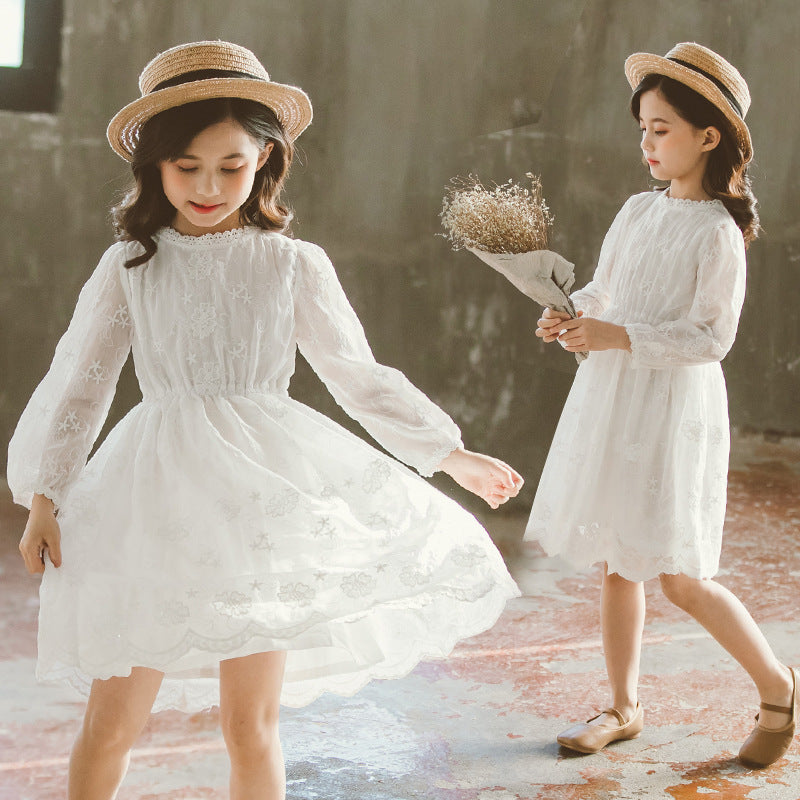 Girl's White Dress