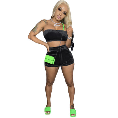 Ladies 2 Pcs Shorts Set