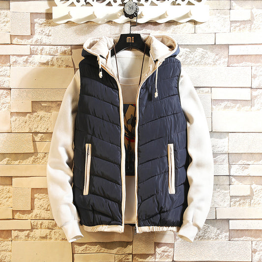 Hooded Down Cotton Waistcoat