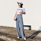 Front Seam Wide Leg Dress Pants