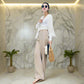 Front Seam Wide Leg Dress Pants