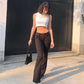 Low Rise Retro Fitted Pants