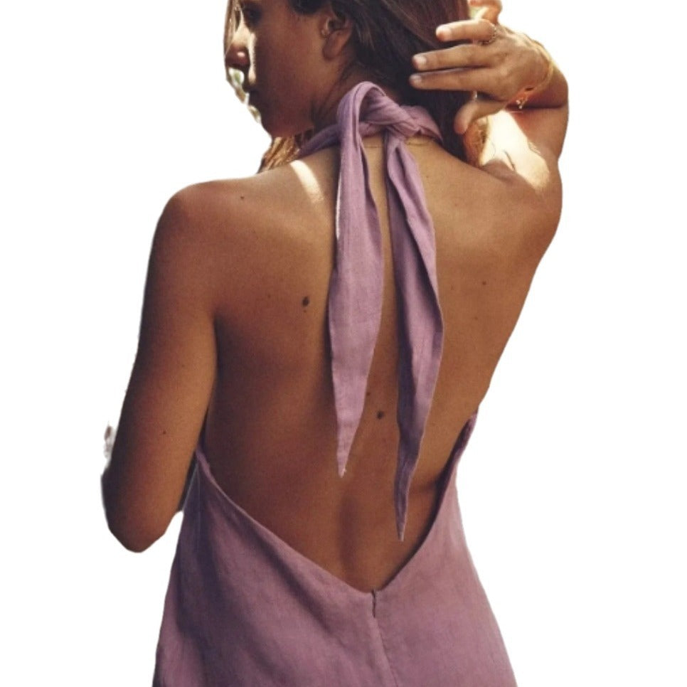 Elegant Halter Sling Dress