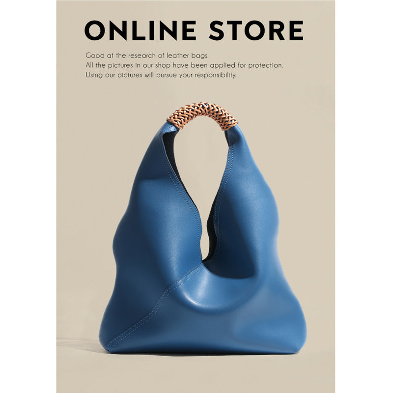 Trendy Genuine Cowhide Tote