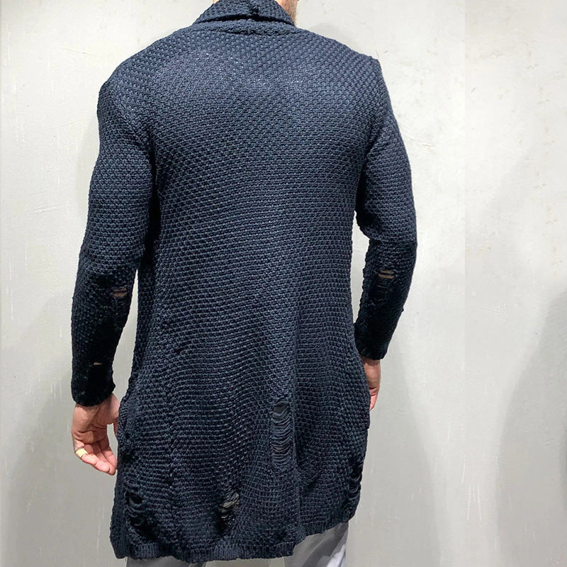 Long Knitwear Sweater Cardigan For Men