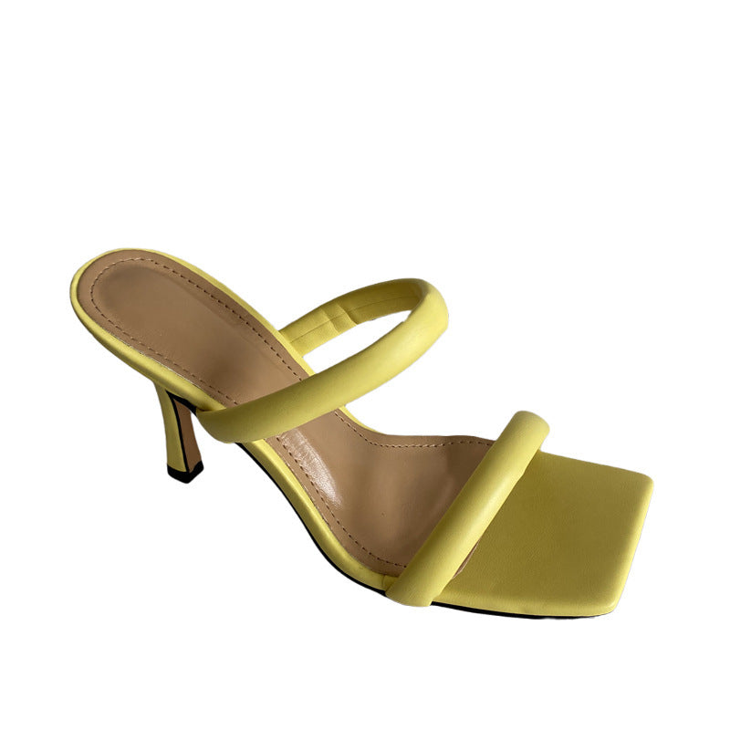 Women's Square-toe High-Heel Sandals