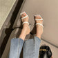 Women's Square-toe High-Heel Sandals