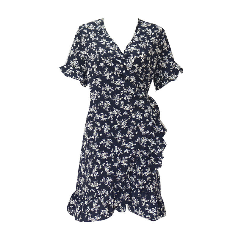 Floral One-Piece Chiffon Dress