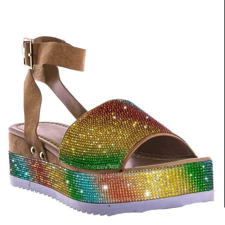 Rhinestone Platforms Sandals