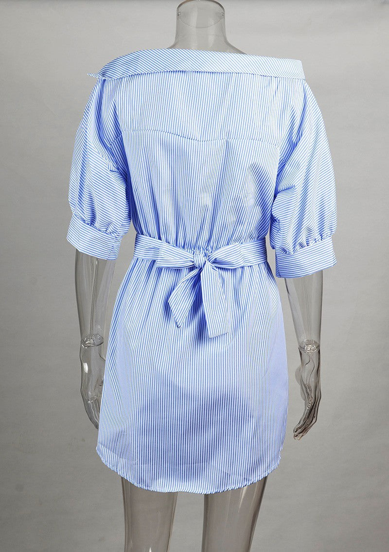 Women's Striped Shirt Dress
