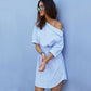Women's Striped Shirt Dress