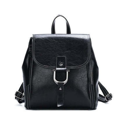 Oily leather Multi-function Backpack