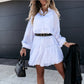 Women's Puff Sleeve Shirt Dress